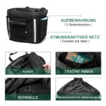 ANZOME Hundekorb Fahrrad Vorne mit Sicherheitsgurt – Transportkorb für kleine Haustiere – Bild 5