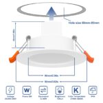 HYDONG Smart LED Einbaustrahler 8W RGB mit Alexa & Bluetooth – 6er Set für Bad & Wohnräume – Bild 8