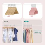 Wellong Samt-Kleiderbügel 35cm, 32er Set Rosa – Rutschfest für Babys & Kleinkinder – Bild 7