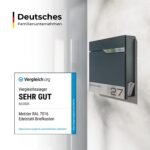 Metzler® Briefkasten Anthrazit mit Zeitungsfach – Personalisiert mit Lasergravur – Bild 3