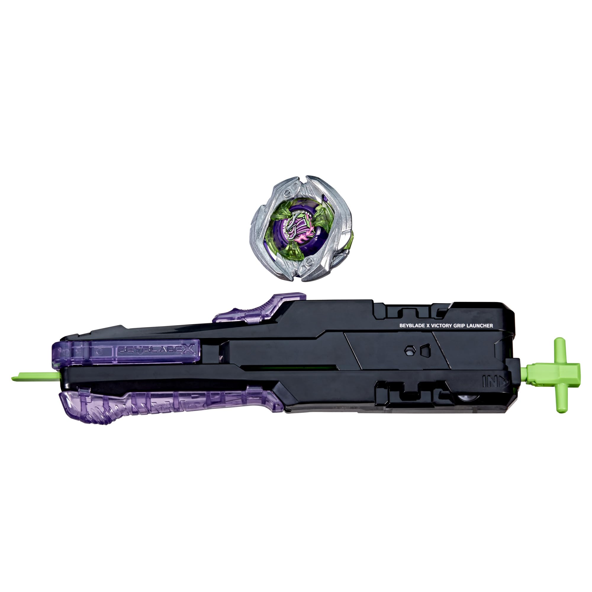 Beyblade X Victory Grip Starter-Set – Rechtsdrehender Kampfkreisel mit X-Celerator