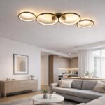 GBLY LED-Deckenleuchte 88cm Ringdesign Warmweiss – moderne Deckenlampe 37W für Wohnzimmer – Bild 6