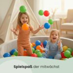LittleTom 120 Bällebad-Bälle – BPA-freie Spielbälle für sichere motorische Entwicklung – Bild 7
