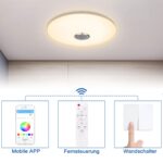 ACXIN 60W LED Deckenlampe mit Bluetooth Lautsprecher – Dimmbar, RGB Farbwechsel & App-Steuerung – Bild 6
