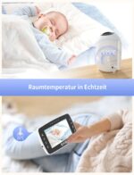 GHB Babyphone mit 2 Kameras & 4,3" Display – 350° Rotation, HD-Nachtsicht für Eltern – Bild 9
