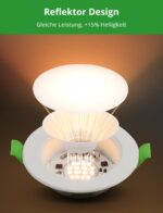 HOMEOW 20er Set LED Einbaustrahler 230V dimmbar – 3 Farbtemperaturen, IP44, 5W 400lm – Bild 8