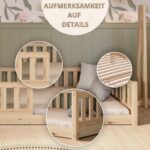 Crazy Pine Montessori Bodenbett 140x200 cm – Kinderbett mit Rausfallschutz & Lattenrost – Bild 7