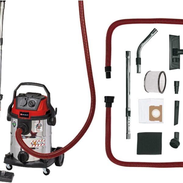 Einhell Nass-Trockensauger TE-VC 2025 SACL – 25 L Edelstahl, Staubklasse L