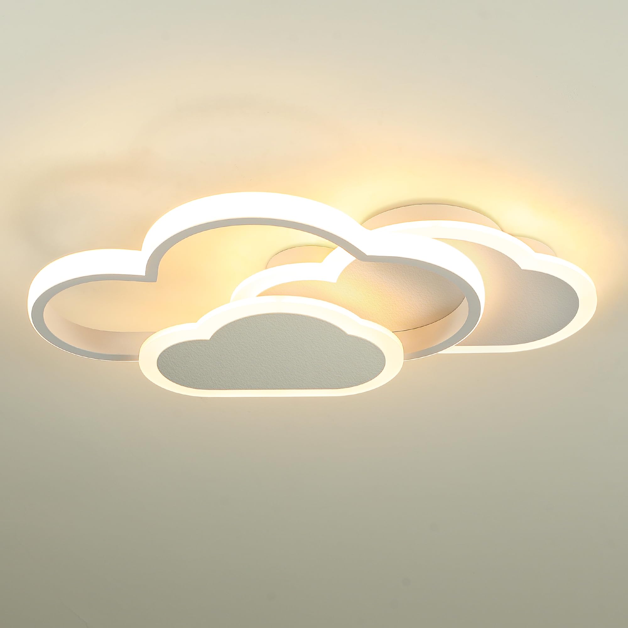 MELAYR LED Deckenleuchte 21W mit Wolken-Design – 3 Farbtemperaturen & Memory-Funktion