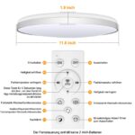 ToyGlee 36W LED Deckenleuchte Ø30cm Dimmbar – Smart RGBIC mit Alexa & Google Assistant – Bild 7