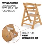 hauck Alpha Move Hochstuhl Newborn Set – 5in1 Mitwachsender Holzhochstuhl ab Geburt bis 90 kg – Bild 7
