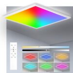 Oraymin 45x45 cm LED Deckenleuchte RGB – Dimmbar mit Fernbedienung, 28W für Wohnzimmer