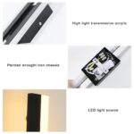 Riserva LED Wandleuchte 16W Warmweiß 3000K – Moderne Parallele Design Wandlampe 40cm Schwarz – Bild 4