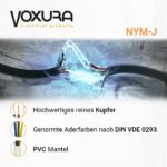 NYM-J 3x1,5 mm² 50m Mantelleitung – Feuchtraumkabel Voxura für sichere Installationen – Bild 2