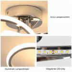 Comely LED Deckenleuchte 30W 3300LM Blumenform – Warmweisses Licht für Wohnzimmer & Schlafzimmer – Bild 5