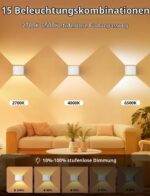 GeyouLux 6000mAh LED Wandleuchte mit Bewegungsmelder & Fernbedienung – 2er Set – Bild 4