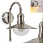 HOFSTEIN Elima Außenwandleuchte mit Bewegungsmelder – Moderne Fassadenlampe für Hauseingang & Hof