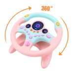 deAO Kinderlenkrad 360° Drehbar mit Sound & Licht – Interaktives Lernspielzeug Rosa – Bild 7