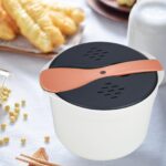 RUCUDIM Mikrowellen-Reistopf 2L – Dampfgarer-Set mit Antihaft-Beschichtung für Reis & Gemüse – Bild 2