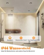 wowatt 6er LED Einbaustrahler 230V Schwarz – 3 Farbtemperaturen & 3-Stufen Dimmbar – Bild 6