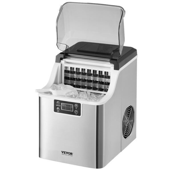 VEVOR Eiswürfelmaschine 24 Würfel in 15 Min – 20,4 kg/24h Eisproduktion für Küche & Bar