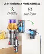 SunSare Akku-Staubsauger 600W/50000Pa – Kabelloses Reinigungssystem mit Smart-Display & Ladestation – Bild 6