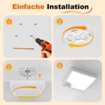 2x AmazeFun LED-Deckenleuchte 18W mit Bewegungsmelder – 1800 Lumen für Flur & Keller – Bild 7
