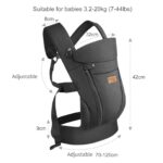 Babytrage vrbabies ab Geburt bis 15 kg – Ergonomische Tragehilfe mit 3D-Netz & verstellbarem Kopfstütze – Bild 2