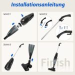 Aigostar 2-in-1 Staubsauger 600W mit HEPA Filter – Beutellos & nur 1,5 kg leicht – Bild 8