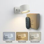 TAP LIGHT Aurora Premium LED Wandleuchte – Kabellos mit Fernbedienung & 360° Magnethalterung – Bild 2