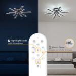 Amdelne LED Deckenleuchte 40W Blume-Design – Dimmbar 2800-6000K mit Fernbedienung – Bild 4