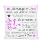Personalisiertes Einschulungskissen 40x40 cm – Geschenk für Schulanfänger