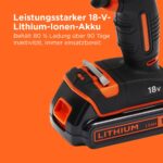 BLACK+DECKER 18V Akku-Bohrschrauber-Set – Komplettpaket mit 2 Akkus, Ladegerät & 80-teiligem Zubehör – Bild 2