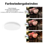 LVWIT 18W LED Deckenlampe Ø280mm – IP65 Badlampe mit 1800lm Neutralweiss – Bild 6