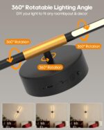 GOODEA 72cm Akku-Wandleuchte 2er-Set – 350° drehbar, Fernbedienung & Timer für Innenräume – Bild 4