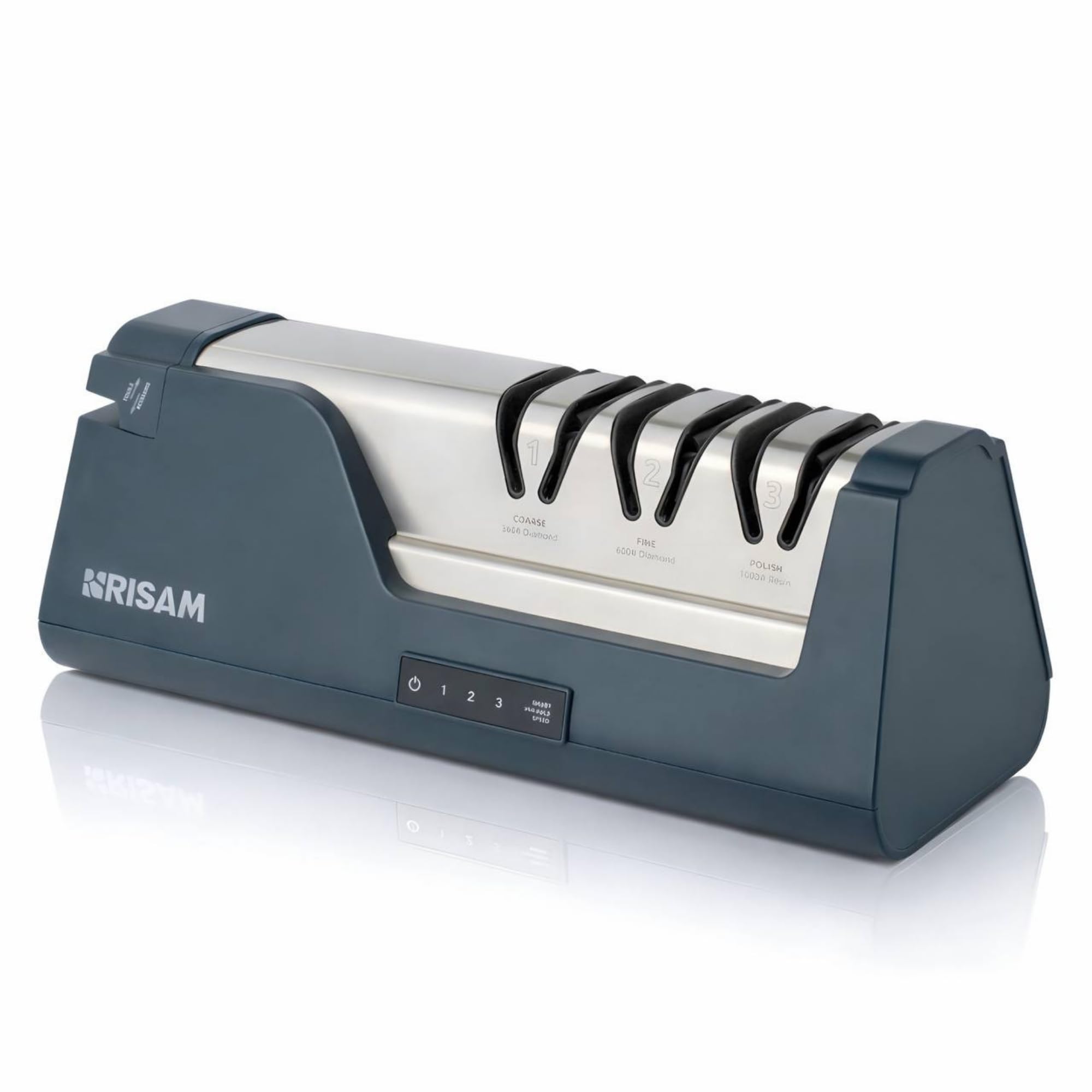 61DmaxQJaL._SY2000_.jpg RISAM kitchen Elektro-Messerschärfer mit 3-Stufen-Schleifsystem – Professionelle Messerbearbeitung für alle Messertypen – Bild 1