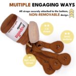CHEWFFON Hundespielzeug Puzzle mit 4 Leckerli-Taschen – Interaktive Schnüffelspielzeug für mentale Stimulation – Bild 3