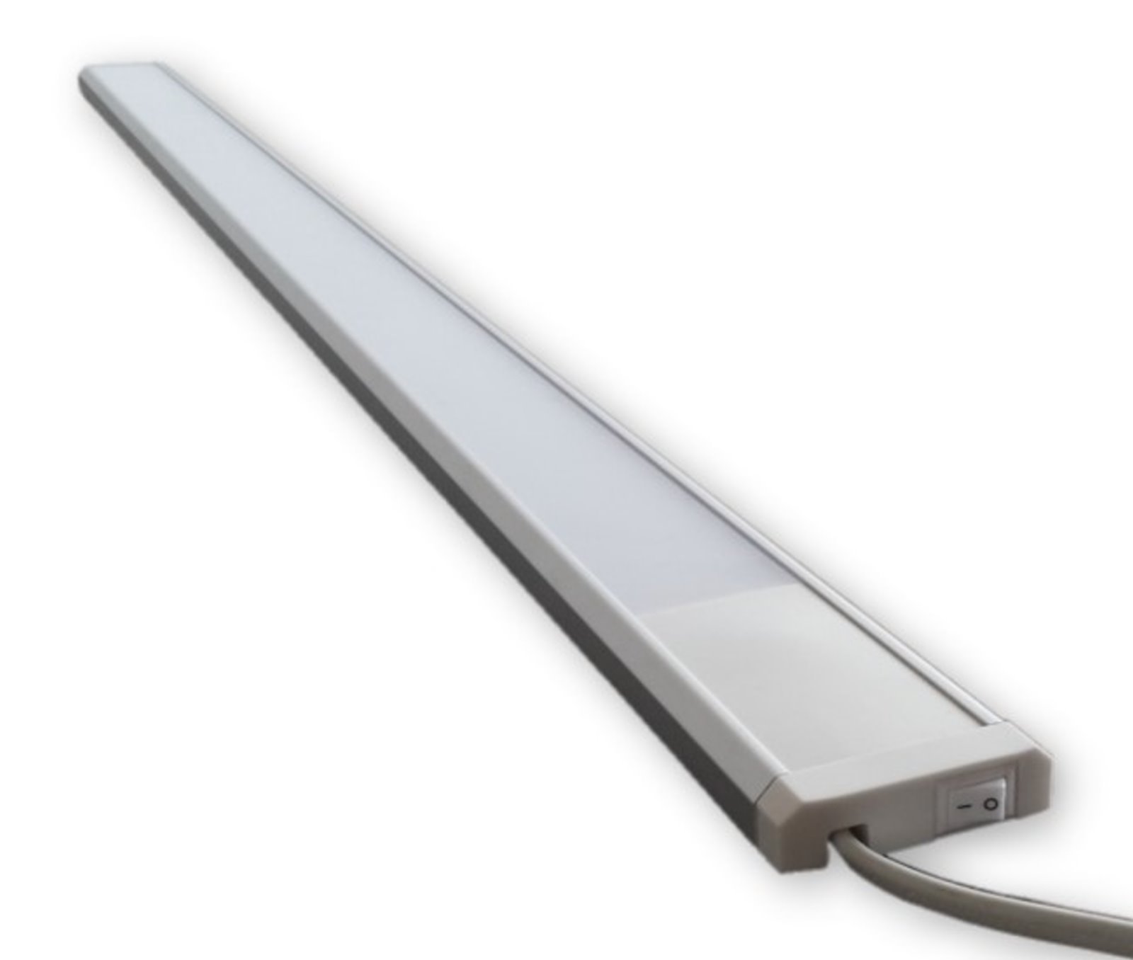 120 cm LED Lichtleiste 19W 230V Warmweiss – Aluminium Unterbauleuchte mit Schalter