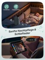 GHB Babyphone 7 Zoll 1080P IPS mit Infrarot-Nachtsicht – Sicherer Babymonitor für Eltern – Bild 10