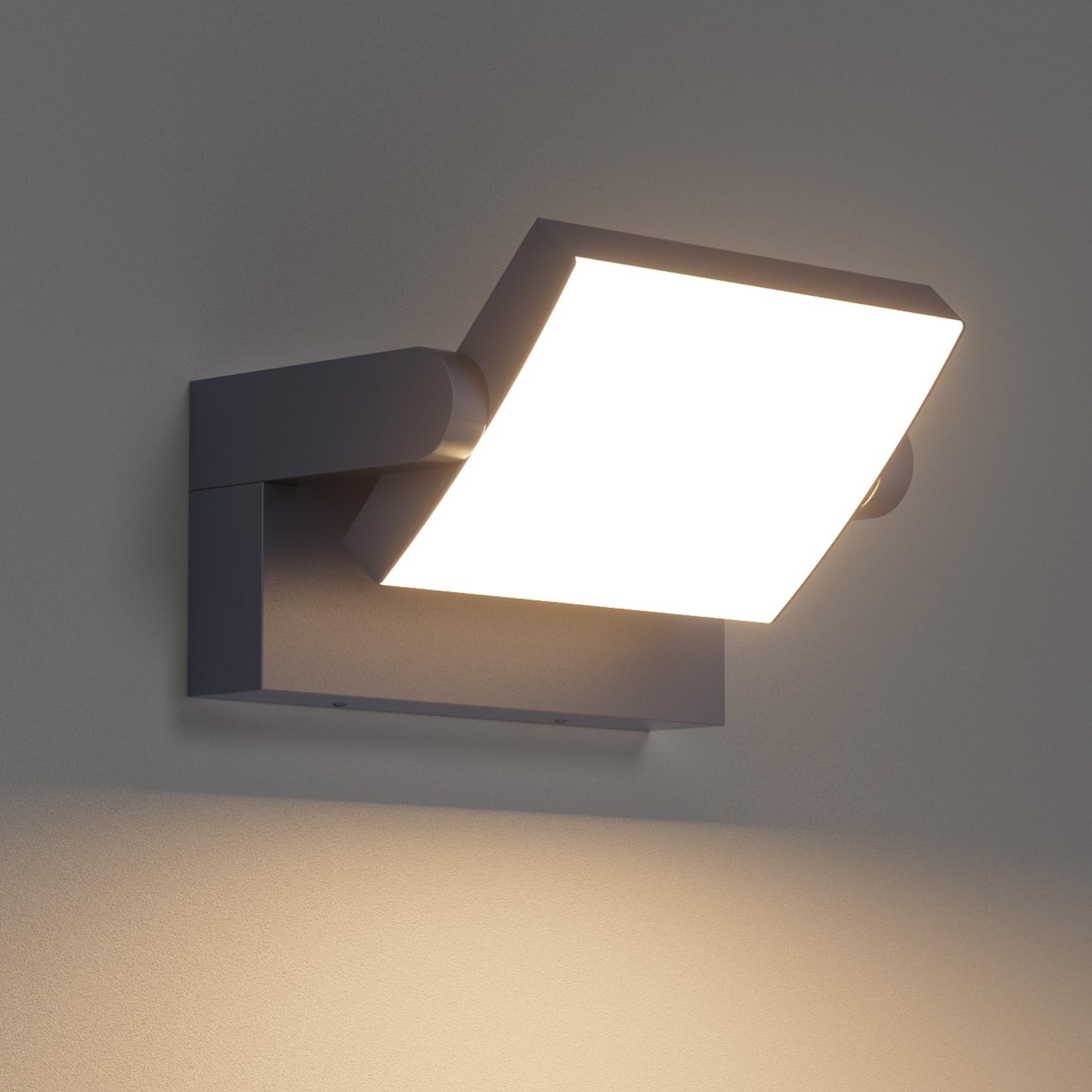 Klighten 24W LED-Aussenwandleuchte Anthrazit – Schwenkbar, IP65 Wasserdicht, 1500 Lumen