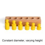 BOHS Montessori-Zylinderblöcke – 4er Set Holzpuzzle mit Knöpfen für frühe Motorik – Bild 6
