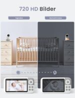 GHB Babyphone mit Kamera 5 Zoll IPS Display – Sichere Überwachung ohne WLAN – Bild 6