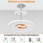 slochi LED Deckenleuchte 29cm 24W – Wasserfeste Badlampe mit 3 Farbtemperaturen – Bild 3