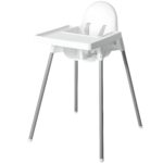 Retoo Kinderhochstuhl 94 cm mit abnehmbarem Tablett & Sicherheitsgurt – Weiß
