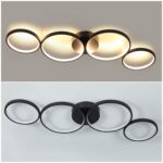 GBLY LED-Deckenleuchte 88cm Ringdesign Warmweiss – moderne Deckenlampe 37W für Wohnzimmer – Bild 9