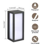 HLFVLITE Aussenleuchte Anthrazit – IP44 Wandlampe mit Aluminiumguss für Garten & Terrasse – Bild 2