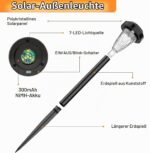 FIFlying 12er Set LED Solarleuchten – IP65 Gartenbeleuchtung mit Dämmerungssensor für Aussen – Bild 2