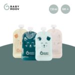 Babymoov ISY Quetschbeutel 150ml – 20er Set wiederverwendbar aus recyceltem Kunststoff – Bild 4
