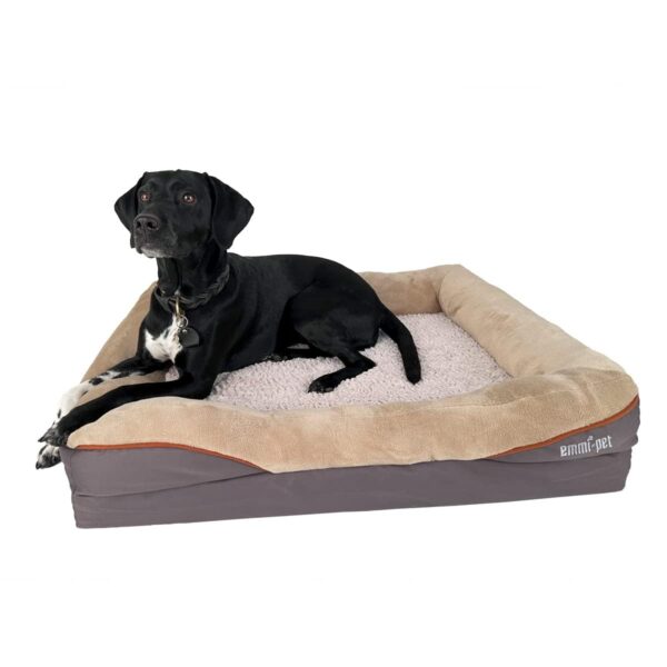 Emmi-pet Orthopädisches Hundebett 120x85cm – Ergonomisches Hundesofa für grosse Hunde