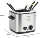 Wëasy TB600 2-in-1 Fritteuse & Fondue – 1,2 L Edelstahl mit Temperaturregelung – Bild 3